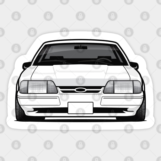 1993 Mustang 3rd gen BW Sticker by RBDesigns